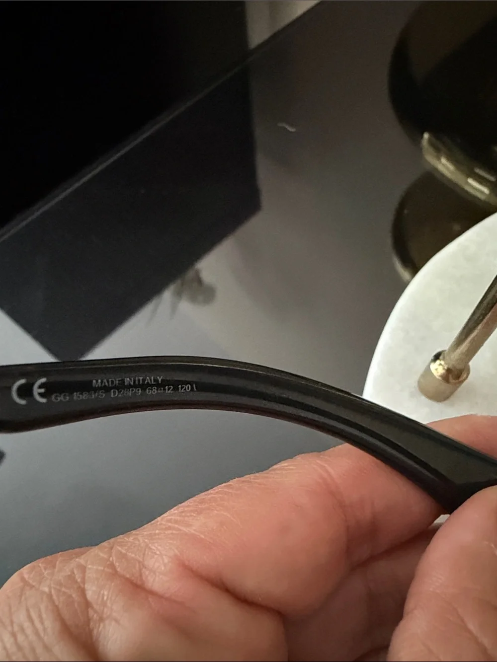 Gucci Black Rectangular Logo Sunglasses